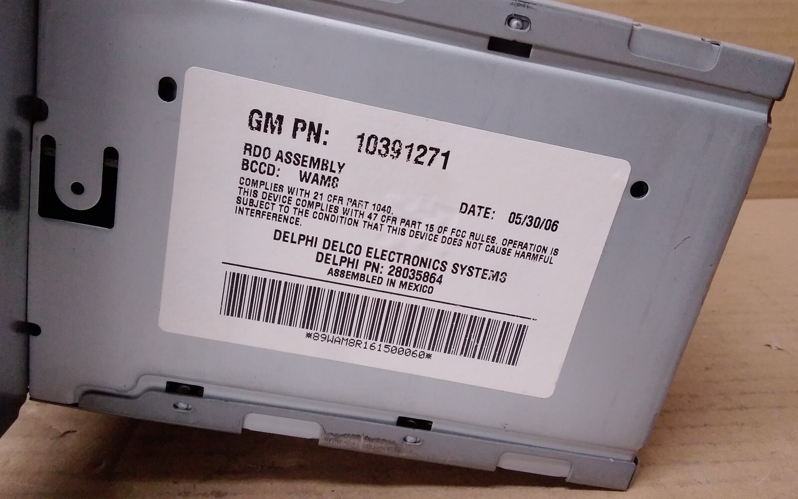 2007 BUICK LACROSSE AM MONO FM CD RADIO (OPT U1C)