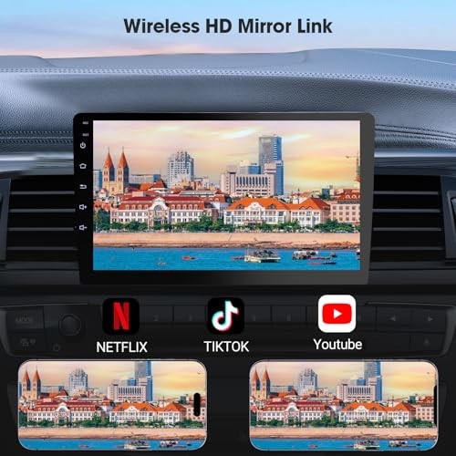 Wireless Double Din Car Stereo with CarPlay/Android Auto,Carplay 10 inch-4+64GB