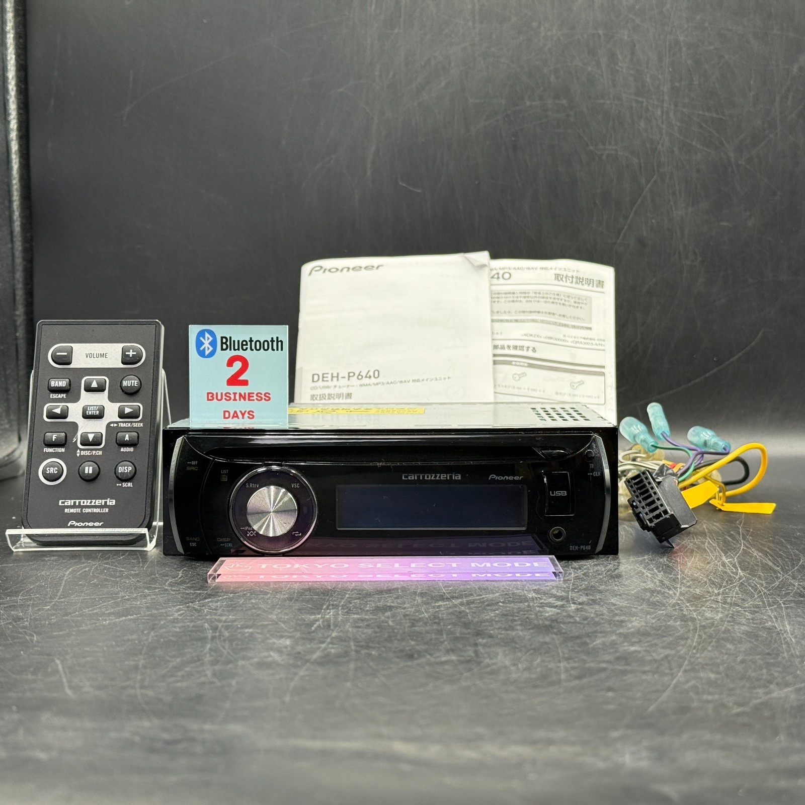 Pioneer Carrozzeria DEH-P640 1DIN Car Audio CD USB Added Bluetooth Tested Stock
