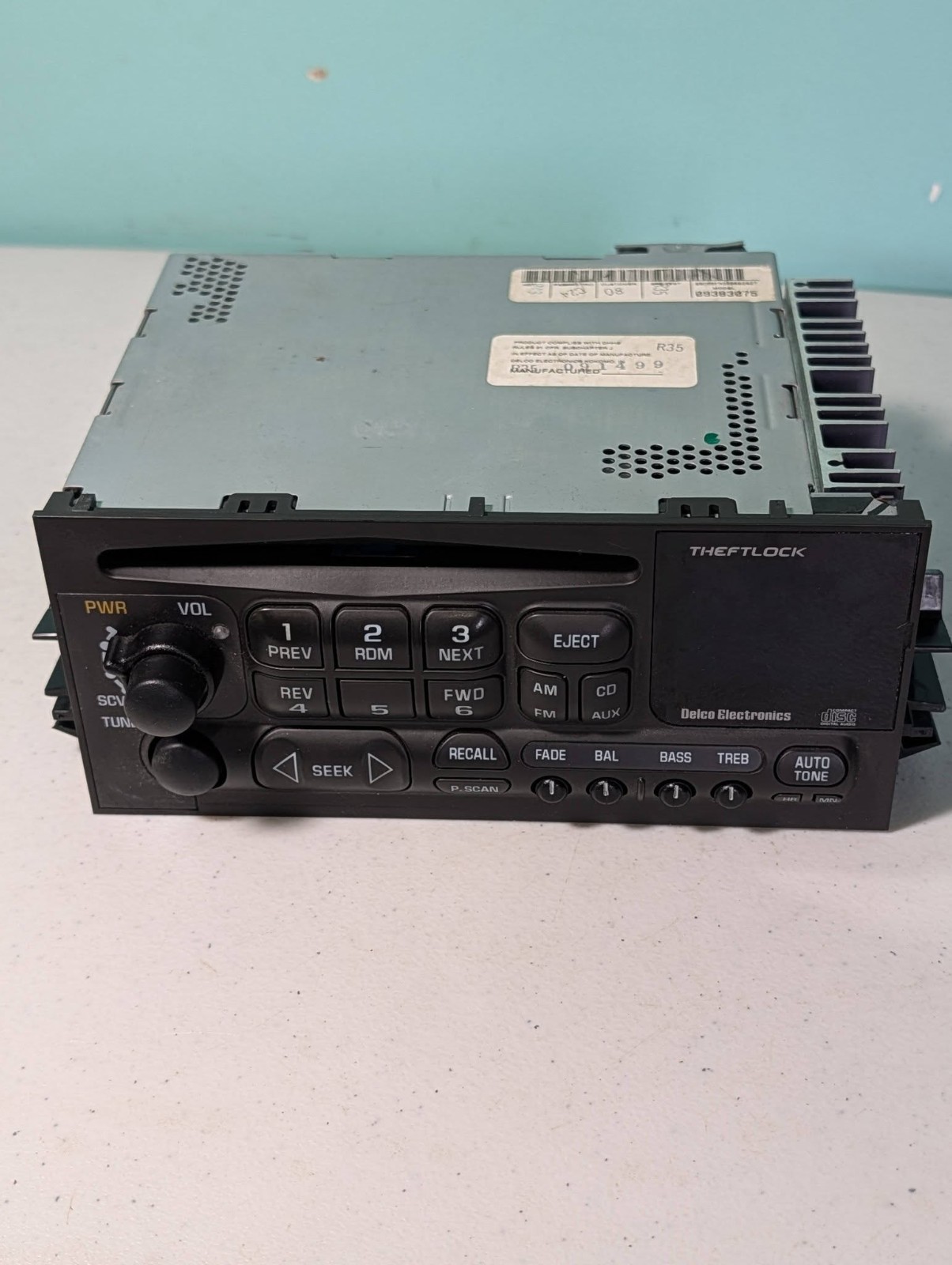 AC Delco Electronics CD Player Car Radio Am/Fm In Dash Unit Untested