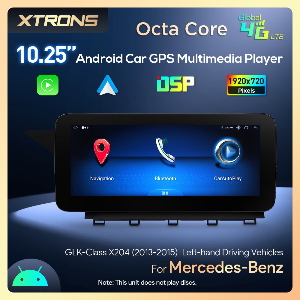 10.25” CarPlay For Benz X204 2013-2015 NTG 4.5 Android 14 Stereo Radio GPS Navi