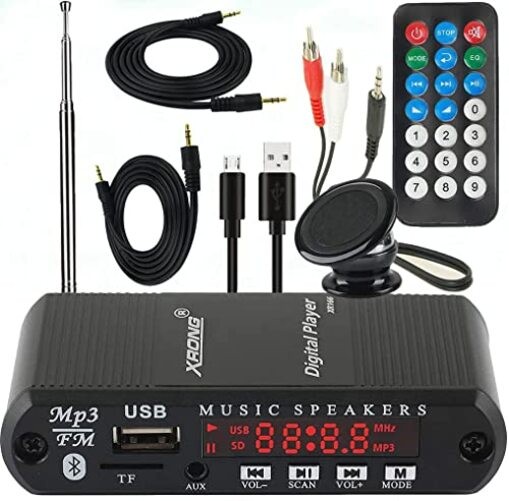 Bluetooth Audio Receiver FM Radio,MP3 Digital Player,LED 4-Digital Display,SD