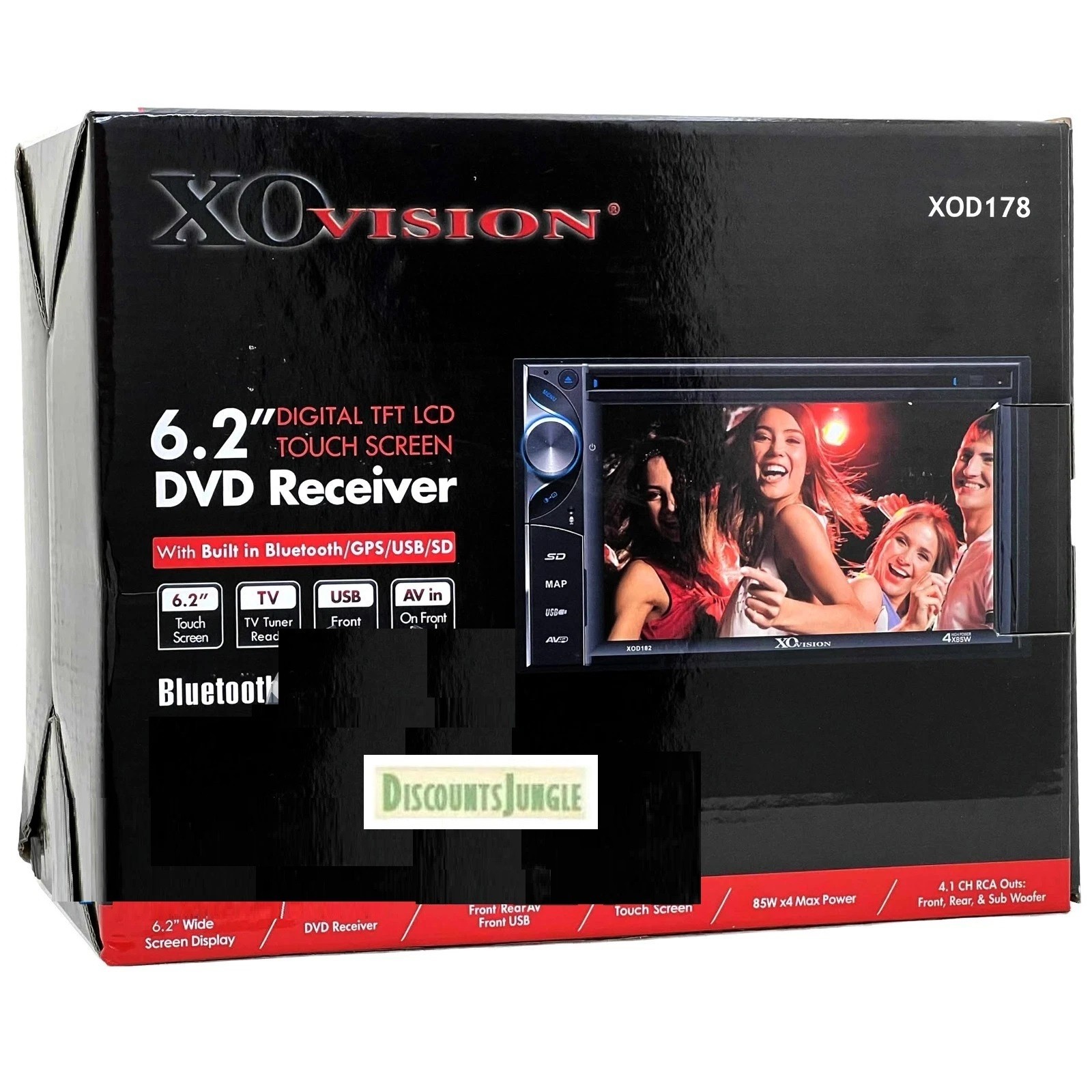 Dual Electronics DV271BT Double DIN Car Stereo 6.2″ Touchscreen DVD Bluetooth
