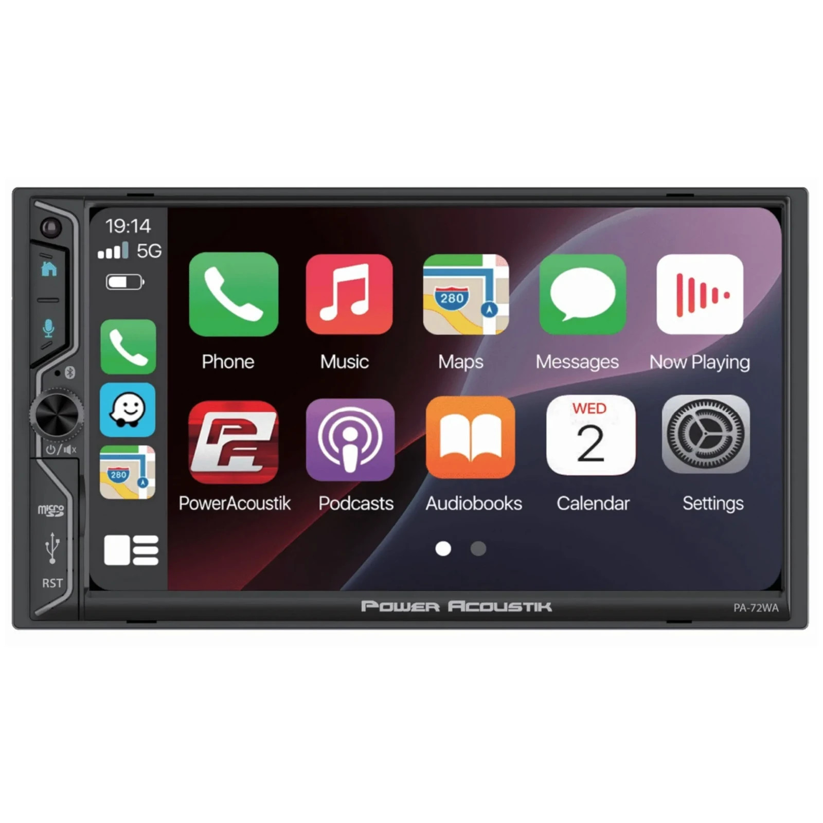 Power Acoustik PA-72WA 2-DIN Car Stereo Head Unit – 7” Touchscreen, Wireless App