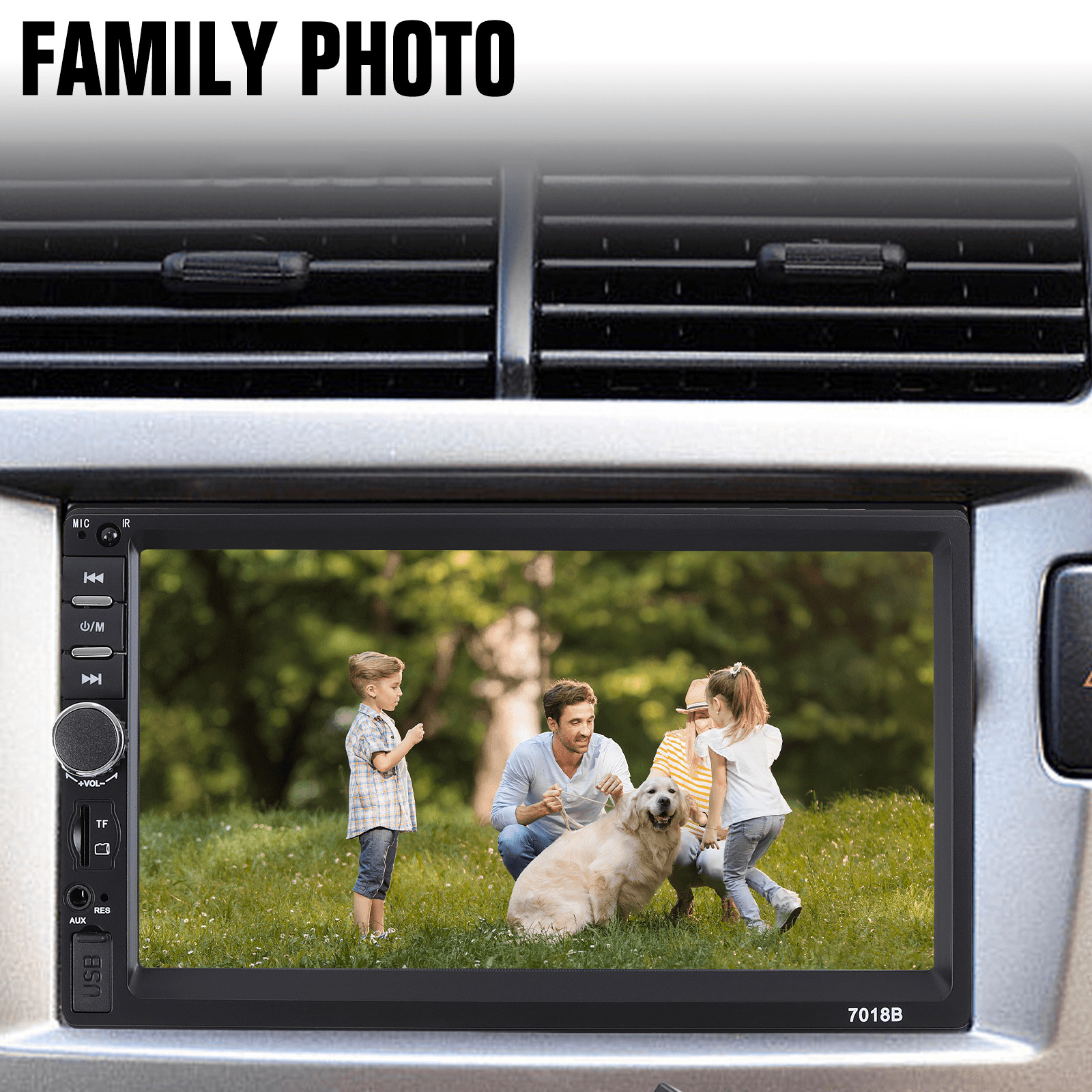 7″ Double Din Touch Screen Apple Android Auto Car Stereo Radio Bluetooth