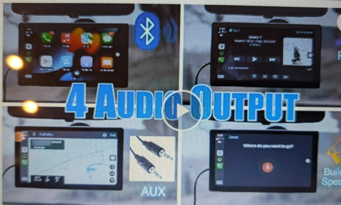 9″Car Stereo Radio 4K Dash Cam Wireless Apple Carplay&Android Auto+1080P Camera