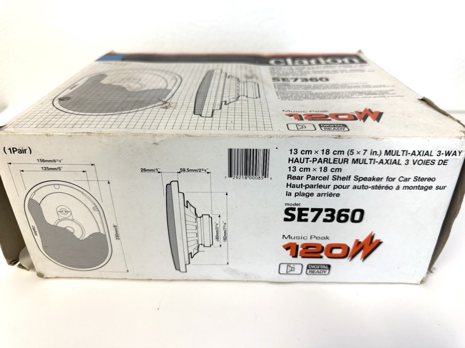 Clarion Car Audio SE7360 Speaker 5×7 – 120w (Toyota, Ford, Chrysler) Vintage