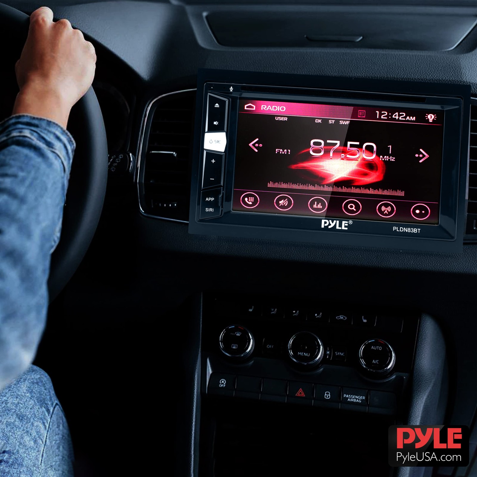 Bluetooth Double DIN DVD Player 6.2 Inch Touchscreen Car Stereo MP3 USB SD Radio