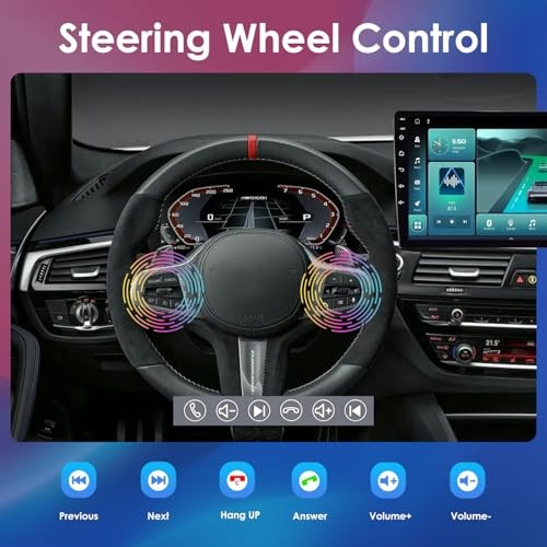 10″ WiFi 6 Wireless CarPlay Android Auto Car Stereo, 32GB Double Din HD Touch