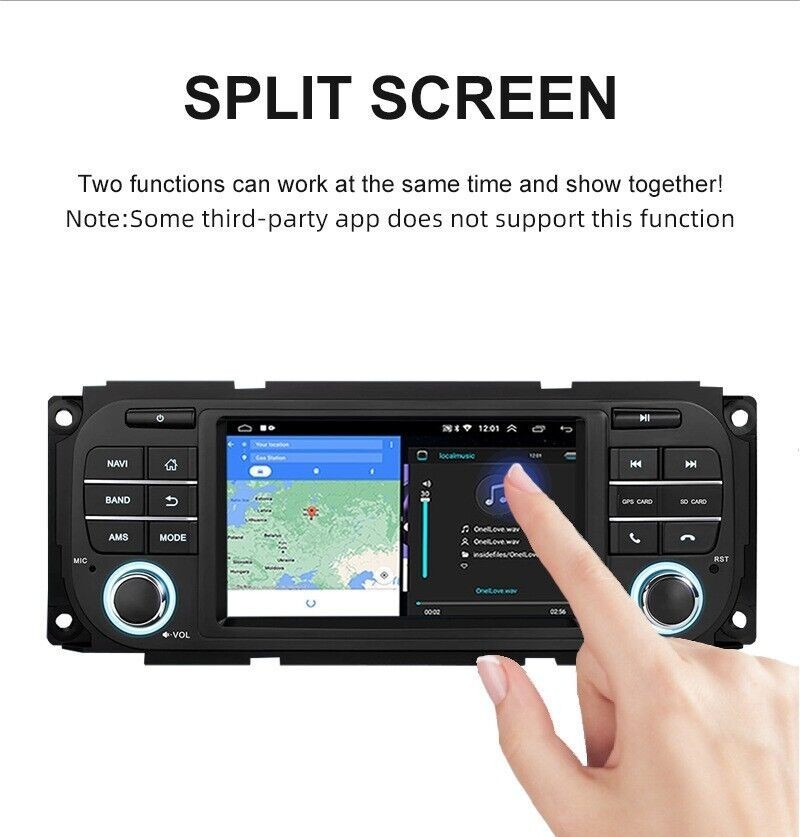 7″ For Jeep Wrangler Dodge Ram Chrysler Android Car Stereo Radio Carplay GPS FM