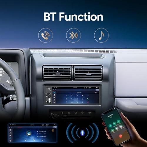 Single Din Car Stereo Radio Upgrade with CarPlay & Android 6.36″ touchscreen