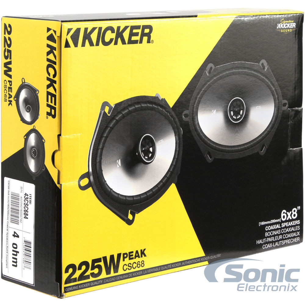Ford Ranger 1994-1997 Kicker CSC68 Front+Rear 6×8″ Speaker Replacement Kit