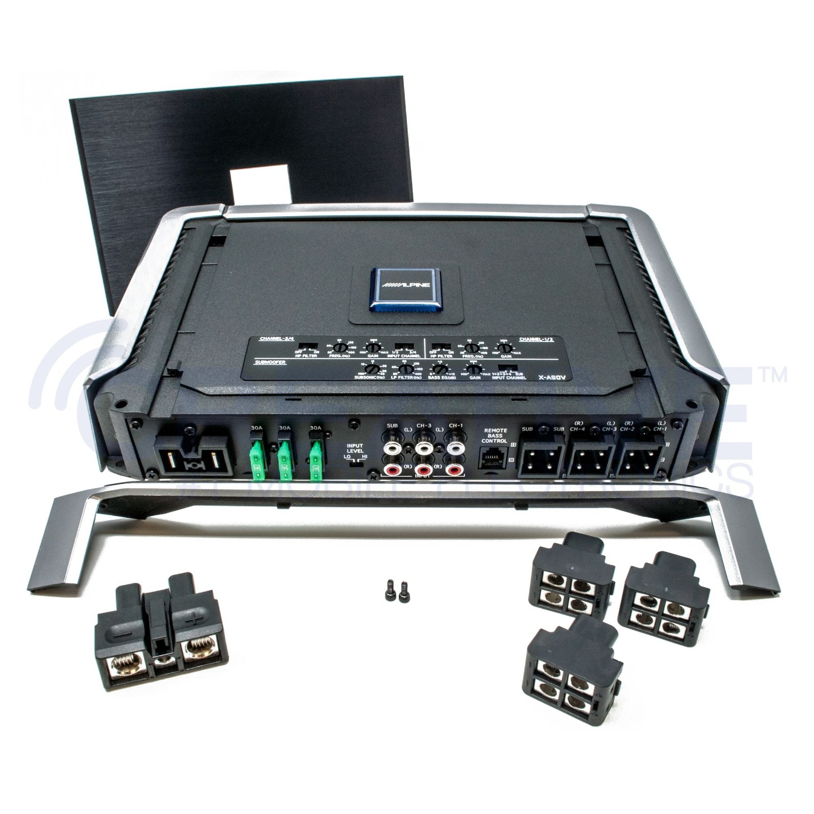 Alpine Halo9 ILX-F509 Receiver with X-A90V Amp + RUX-H02 Knob