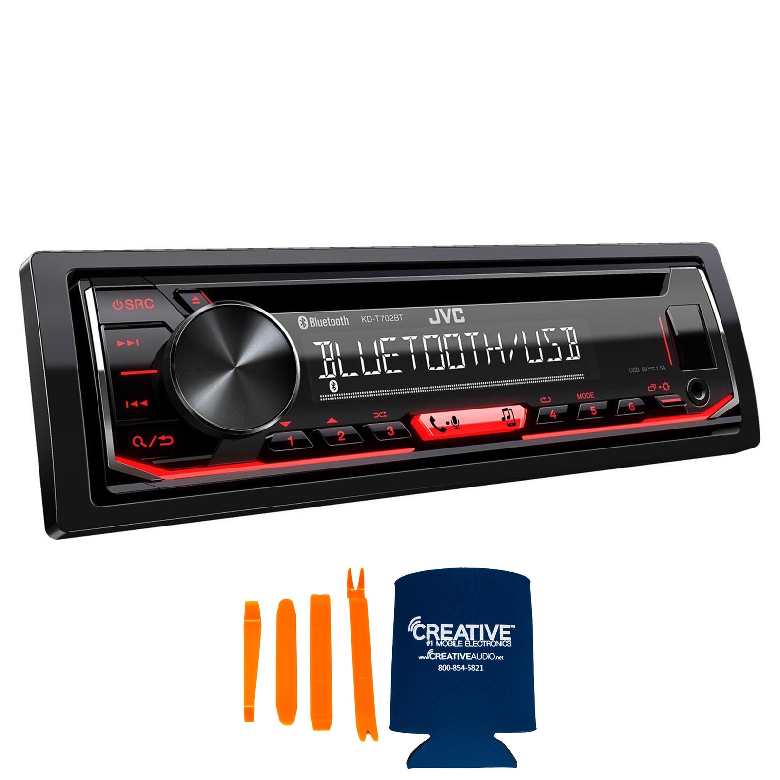 JVC KD-T720BT CD Receiver w/ Bluetooth, USB/AUX Input + PAC SWI-CP5 Interface