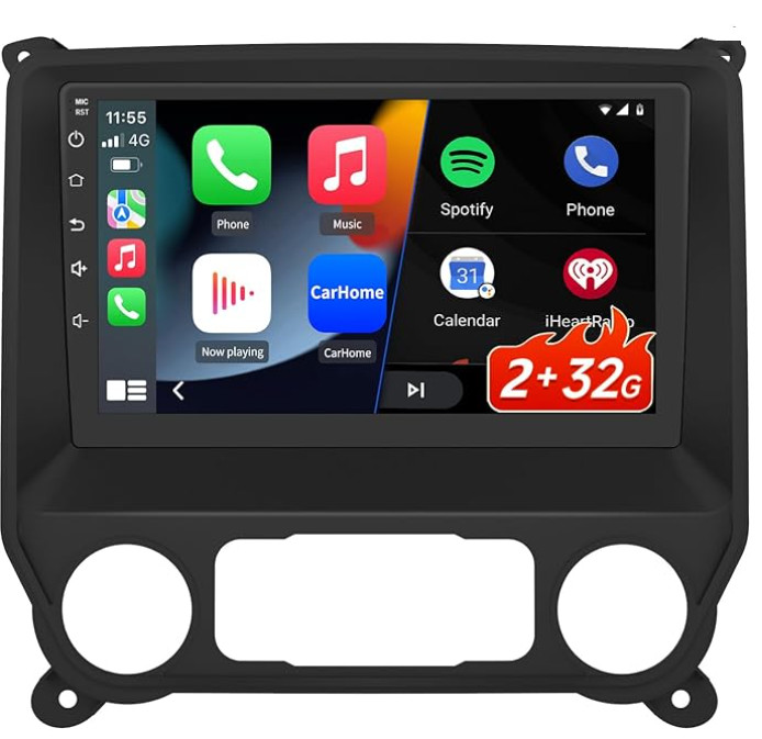 Car Stereo—Chevy Silverado GMC Sierra 2014-2018 2GB+32GB w/CarPlay/Android Auto