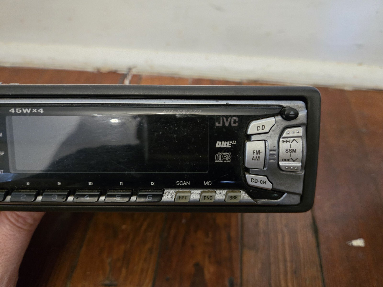 JVC KD-SX770 Car Stereo AM/FM CD BlueR 45W X 4 Tested w/ Wiring Harness