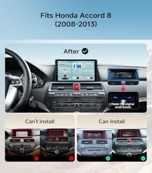 5G WiFi Car Stereo for Honda Accord 2008 2009 2010 2011 2012 2013 10.2 2G+32G