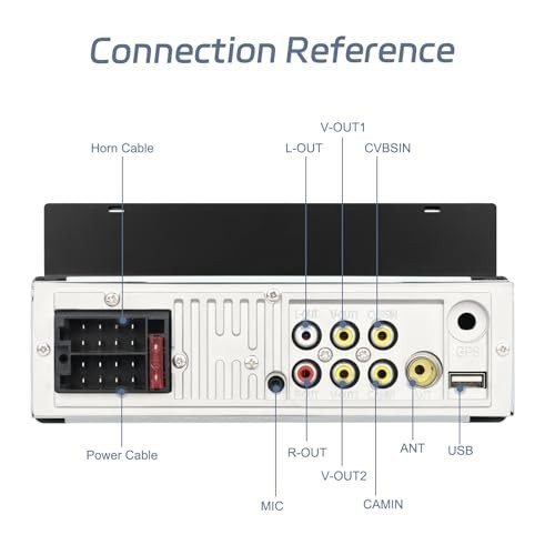 Single Din Car Stereo with Carplay & Android Auto, 6.86″ Touchscreen, Bluetooth