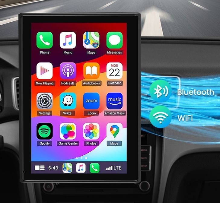 7″ Easy-Install Apple Carplay Touch Screen Radio -Portable- 2026