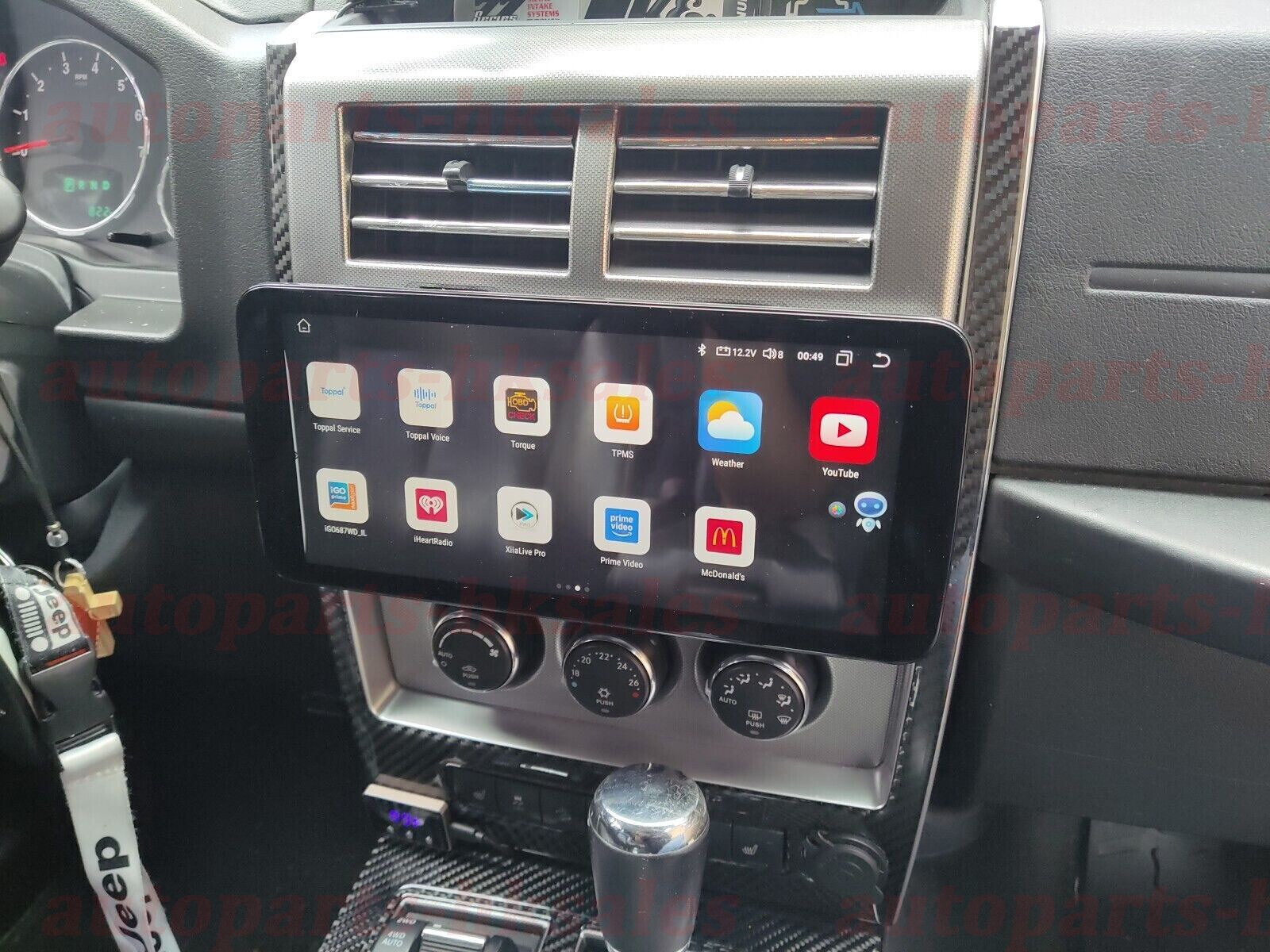 10.6” Car Stereo Radio Carplay Android 13 GPS for Jeep Liberty 2008 2009-2012