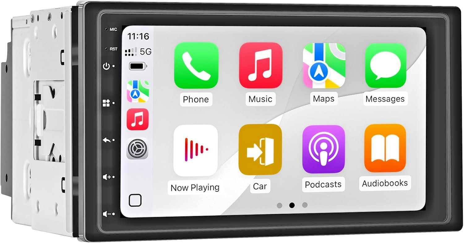 ApexNav 7″ Android 13 Double Din Car Stereo Wireless CarPlay Android Auto GPS