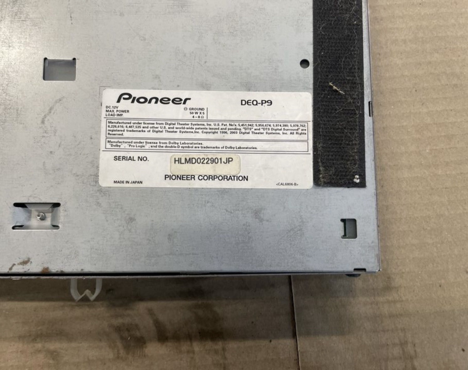 PIONEER CARROZZERIA DEQ-P9 DSP 5.1 Chanel Processing DSP Unit Sound System
