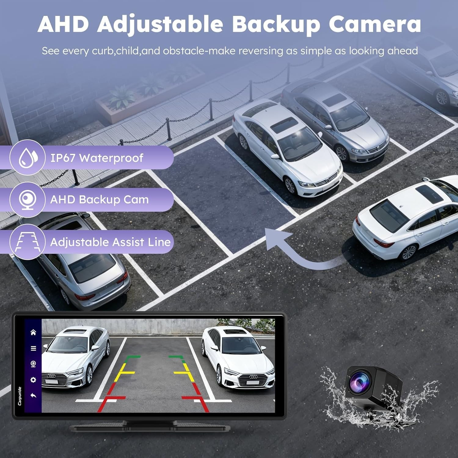 CARPURIDE W903 Plus Smart Multimedia Wireless Carplay Android Auto Dash Camera
