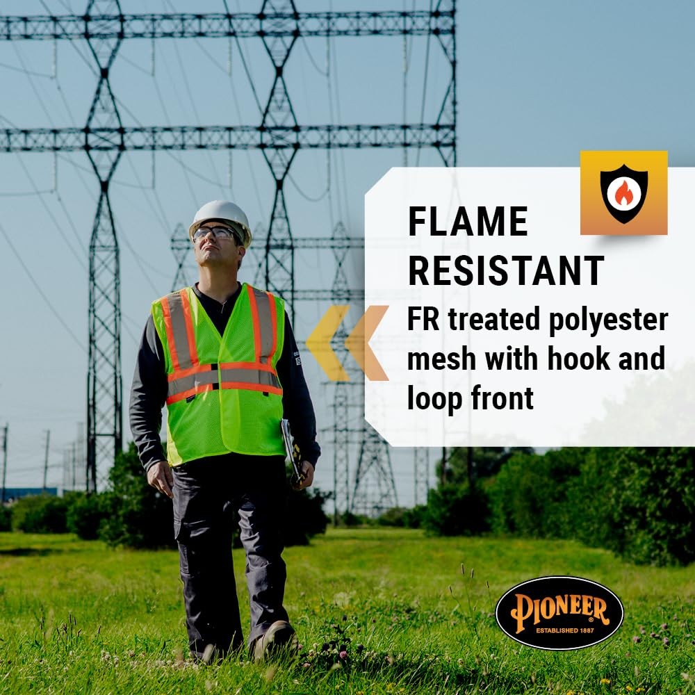 Hi Vis Flame Resistant Vest For Men and Women – Self-Extinguishing FR Mesh – …