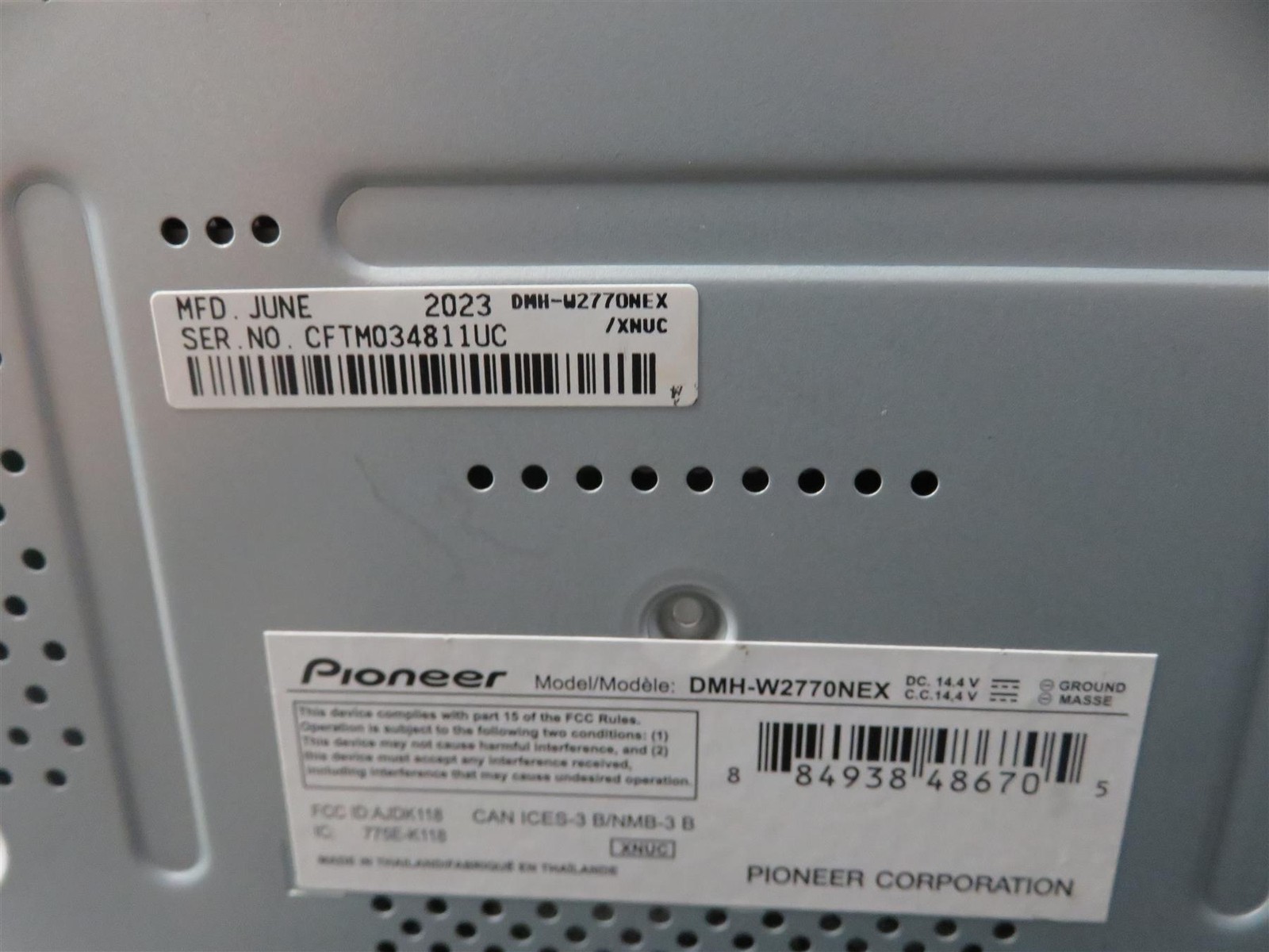 Pioneer DMH-W2770NEX 6.8″ capacitive touchscreen Digital – Free Shipping