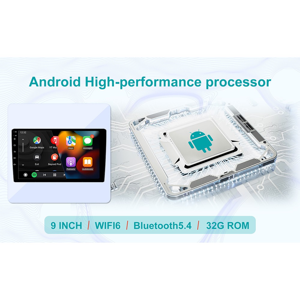 HD Touchscreen 2+32G Car Radio Double Din 9″ Wireless CarPlay Android Auto GPS
