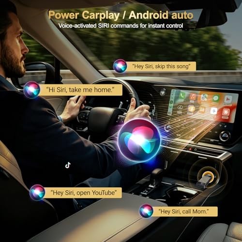Wireless CarPlay & Android Auto Adapter AI Magic Box,Built-in Play Store Gray