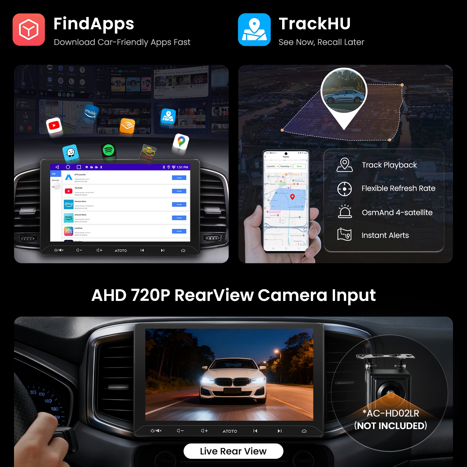 ATOTO Android 10.1″ Car Radio GenAI GPS Stereo Touch Screen Bluetooth Double2Din