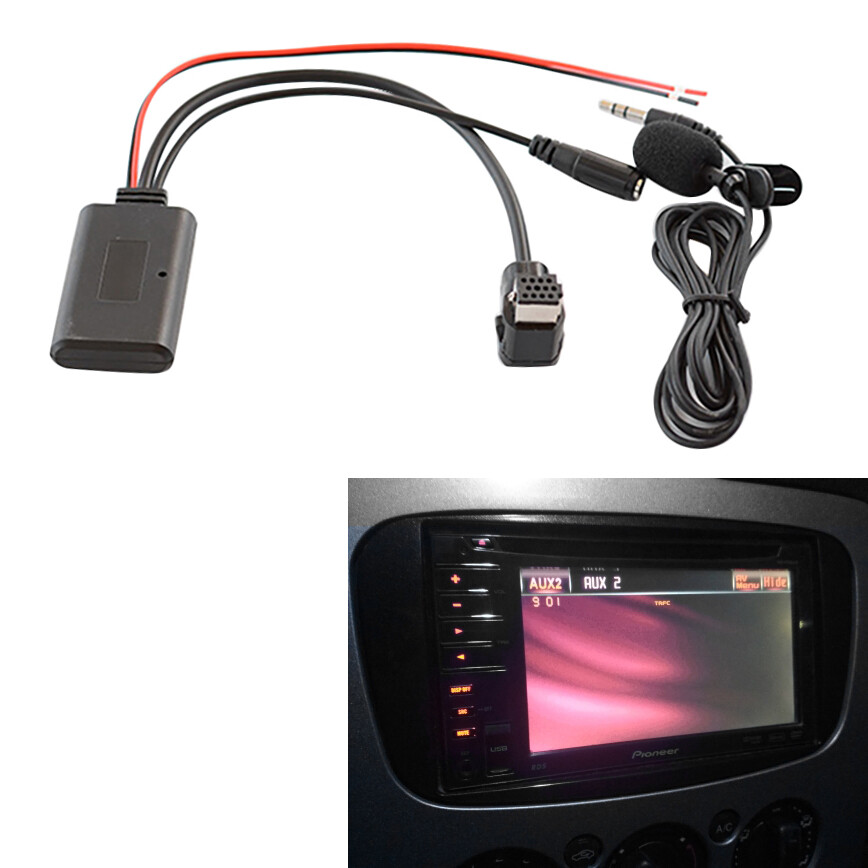 Car Bluetooth 5.0 Aux Cable Mobile Phone Free Calling Adapter for Pioneer IP-BUS