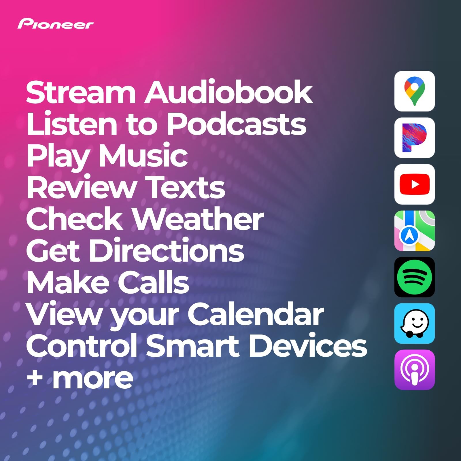 Pioneer DMH-W2770NEX 6.8″ Capacitive Touchscreen, Chassis, HD Radio