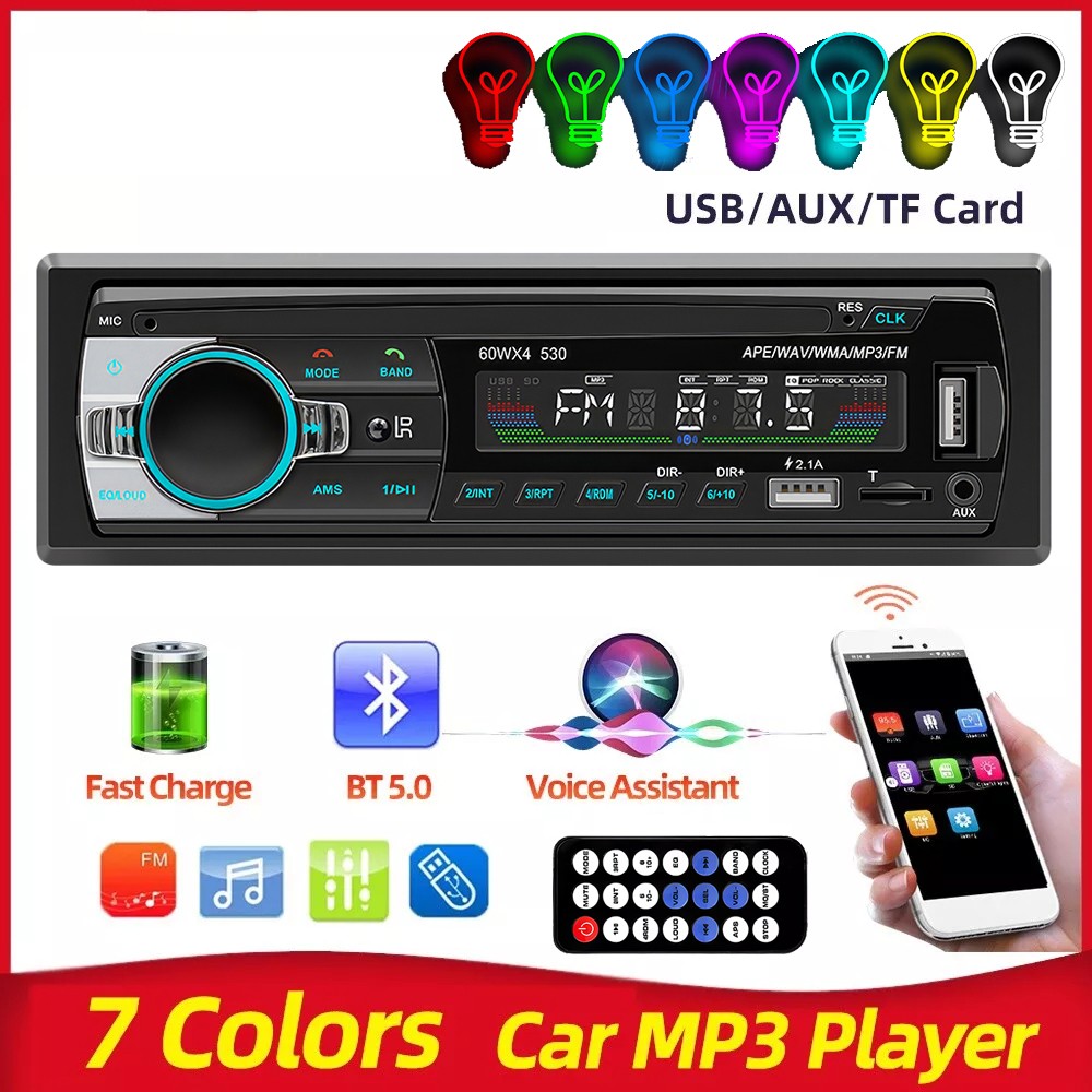 Car Stereo Radio Bluetooth Handsfree 1DIN MP3/FM/USB/SD/AUX In-Dash Unit Player