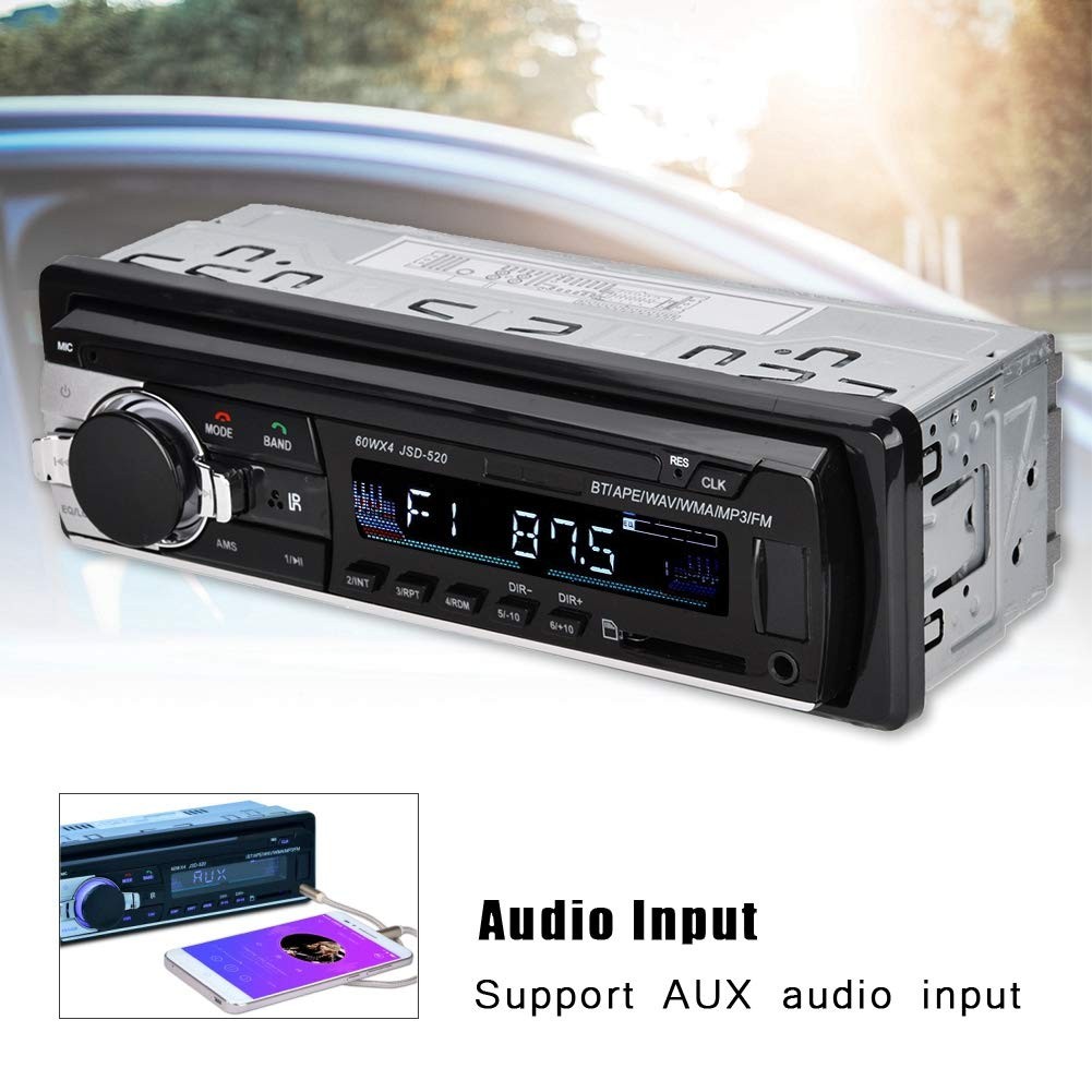 4 x 60W Car Radio Stereo Bluetooth MP5 Player Single Din Dual USB default
