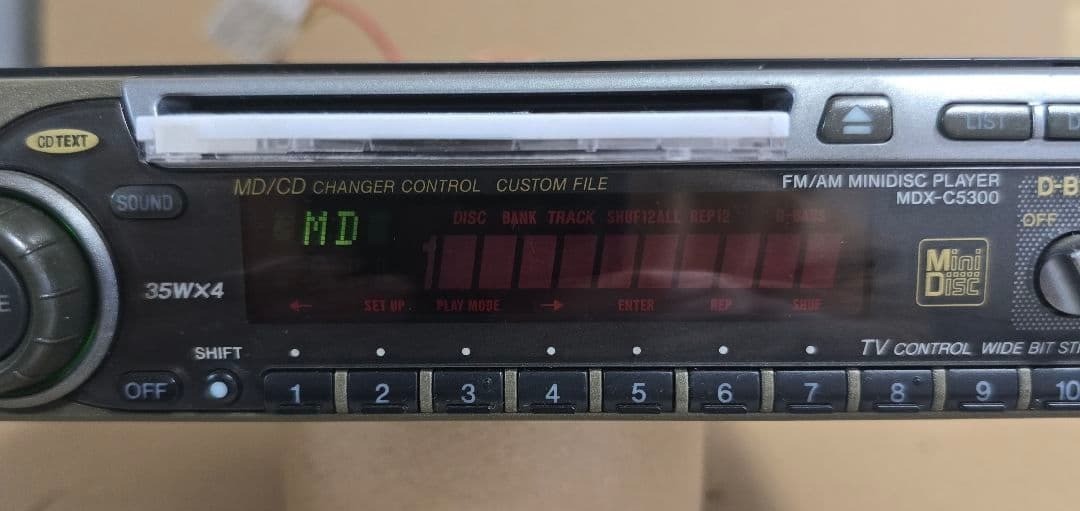 Junk Sony MDX-C5300 Car Audio MD Player 1DIN FM AM Tuner Head Unit 1999 Japan