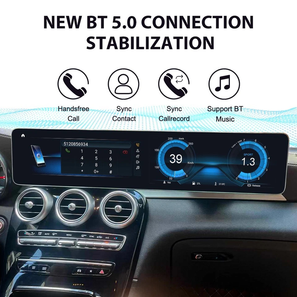 For 2019 Mercedes Benz GLC C Class 8G+128GB CarPlay Car Stereo Radio GPS