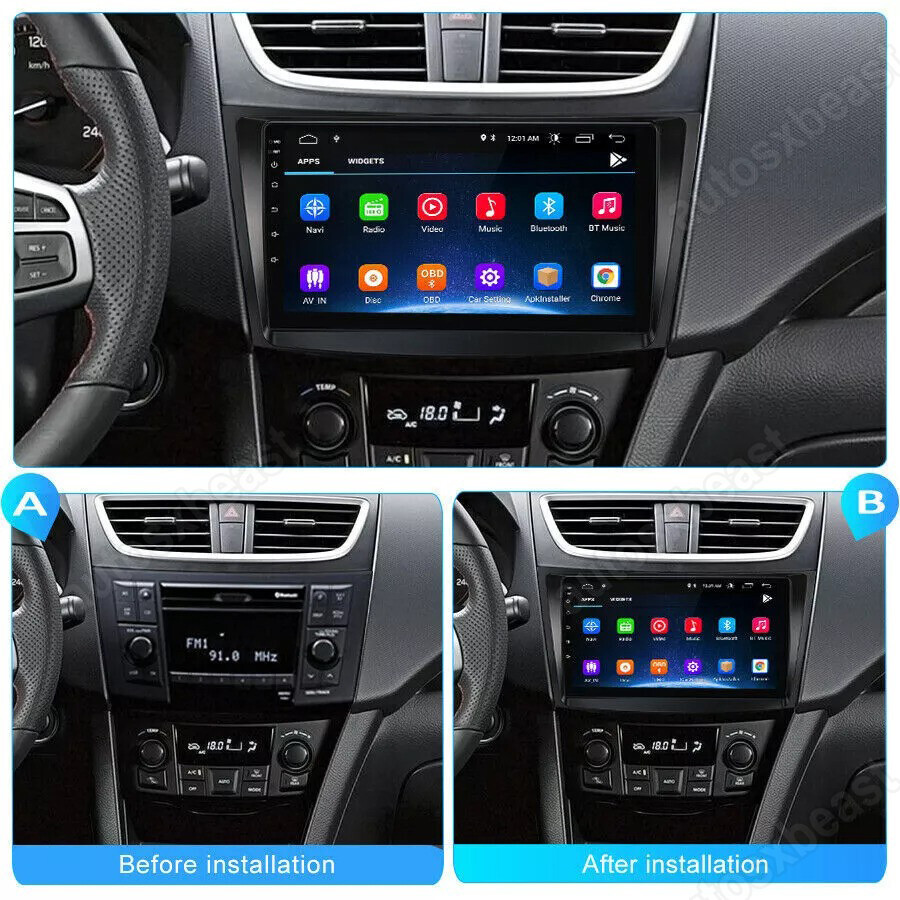 Plug Play Car FM Radio Stereo Player with CarPlay 64G For Suzuki Swift 2010-2016