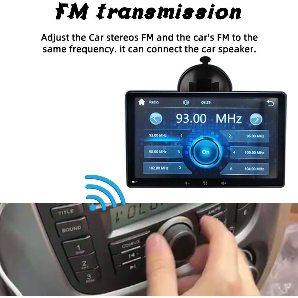 Bluetooth 7″ Apple CarPlay Touch Screen Car Radio Android Auto Portable Stereo