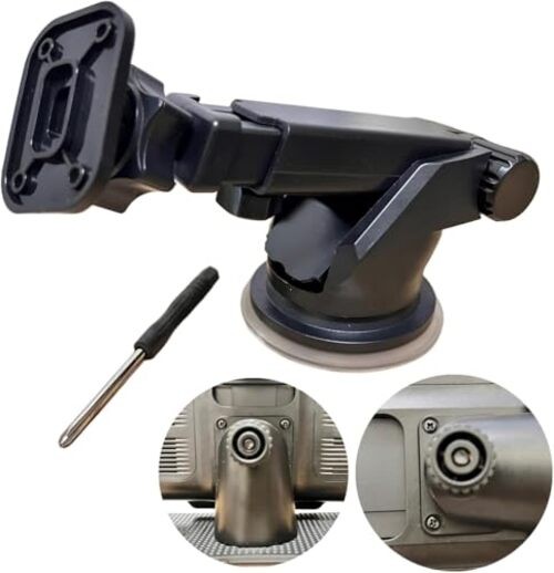 Carplay Screen Mount with Scrwes, Flexible Suction Cup Bracket for 7″/ 9″/