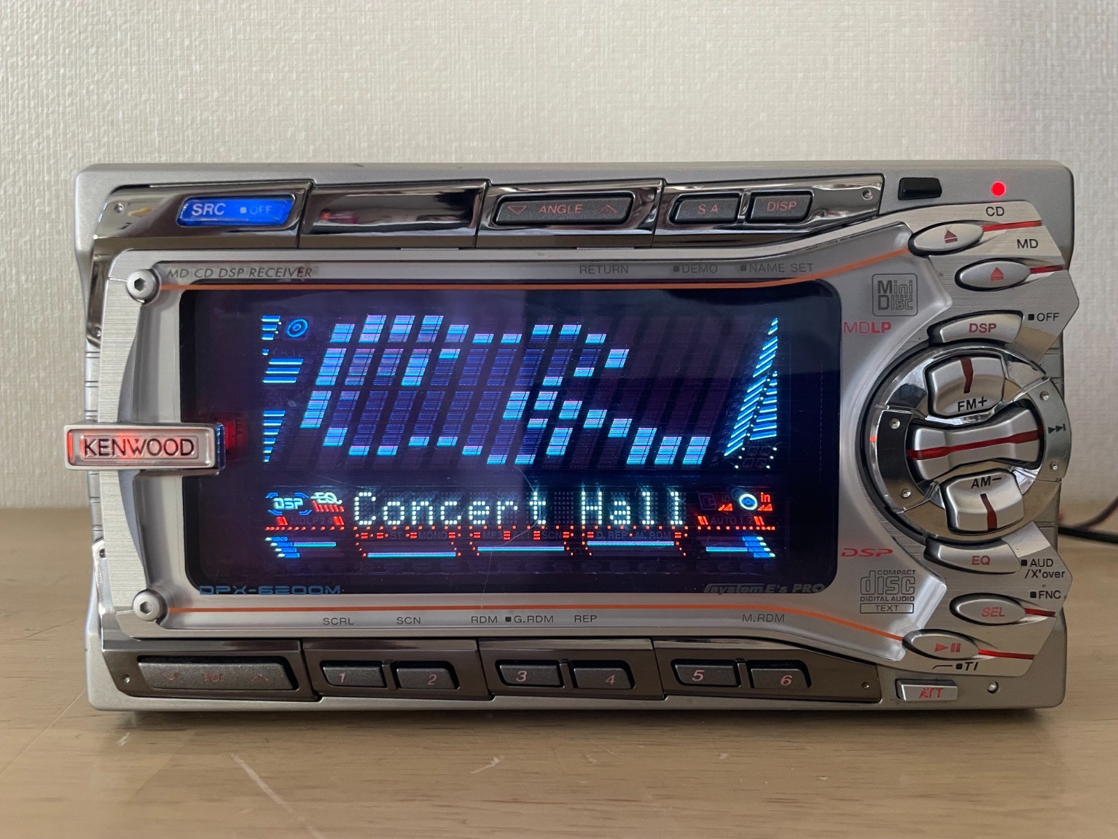 Kenwood DPX-6200M 2DIN Car Audio CD MD Player Added Bluetooth Tested Working