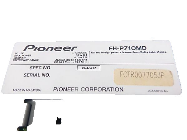 Pioneer Carrozzeria FH-P710MD 2DIN CD MD MiniDisc Player Receiver JDM Audio