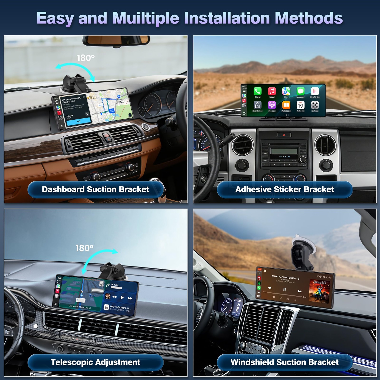 Carplay Screen for Car, 10.26” Upgrade Wireless CarPlay & Android Auto Car P…