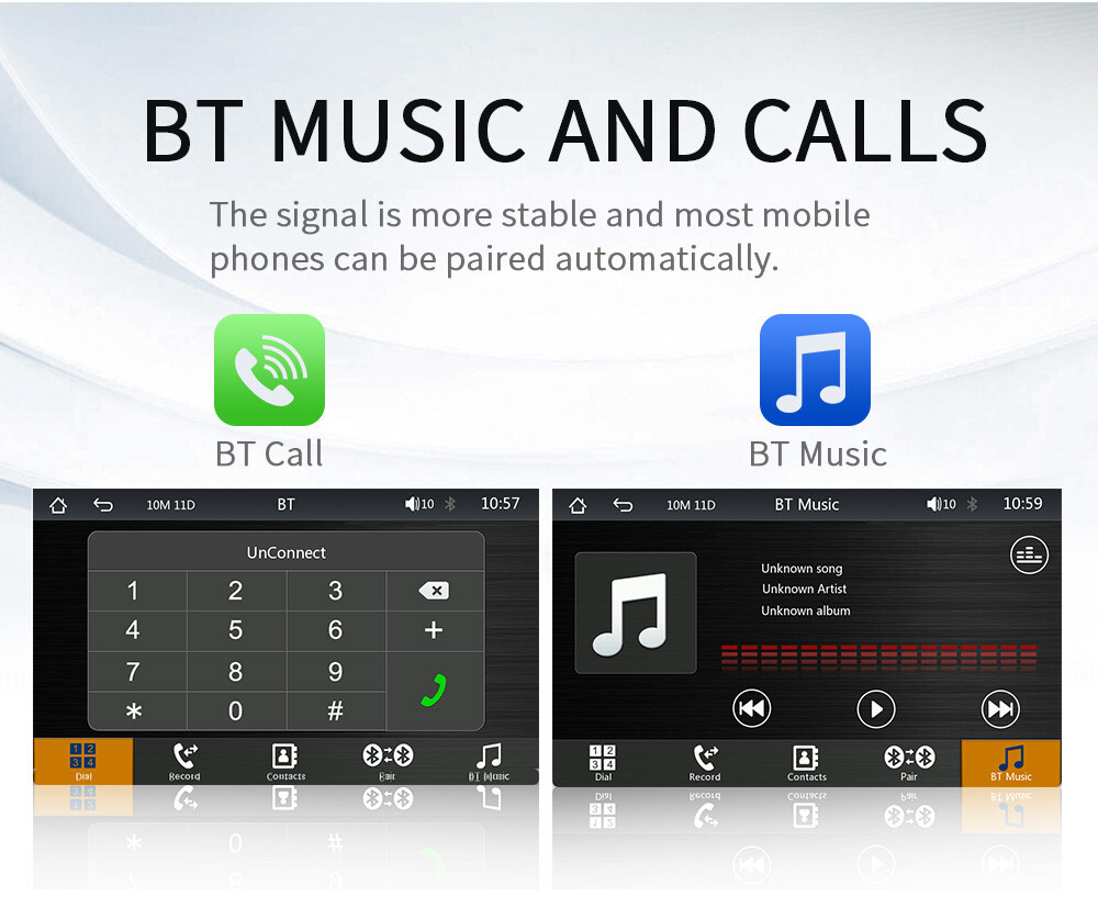 9in Radio Car Stereo Touch Screen MP5 Player BT For Apple CarPlay Android Auto
