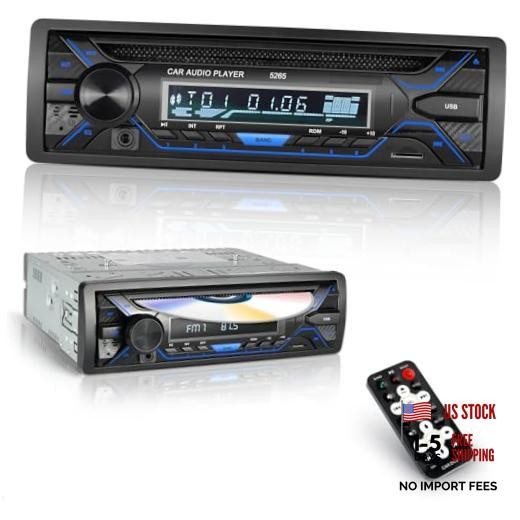 Single Din Bluetooth Car Stereo with CD DVD Player, Single Din Radio with 4″