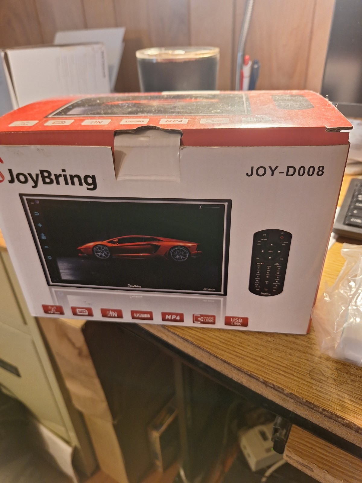JoyBring JOY-W008 Black Stereo 7″ HD In-Car Video Player with Hardware open bo