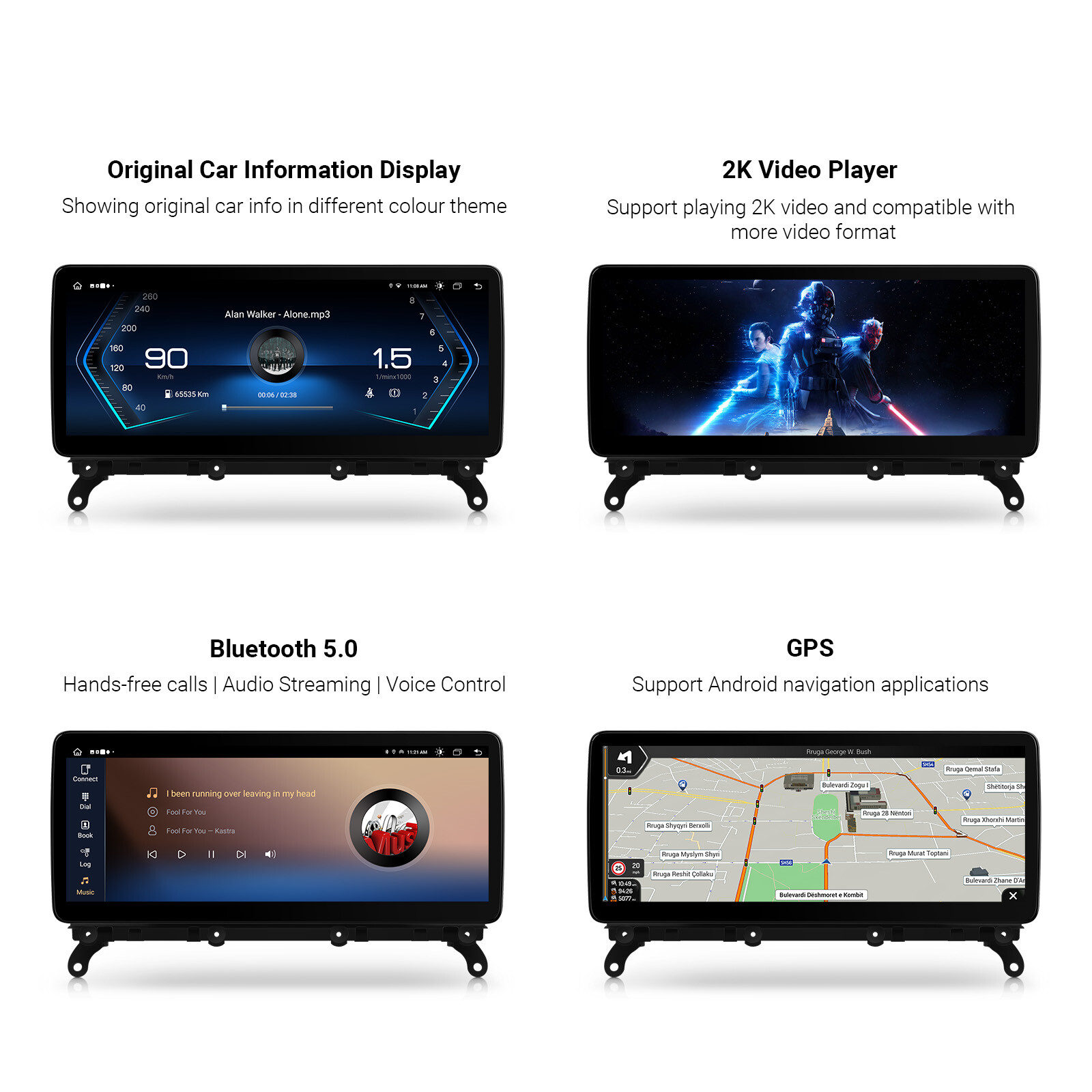 12.3″ IPS Android 13 8-Core CarPlay Stereo GPS Navi 4G For BMW X3 F25/X4 F26 NBT