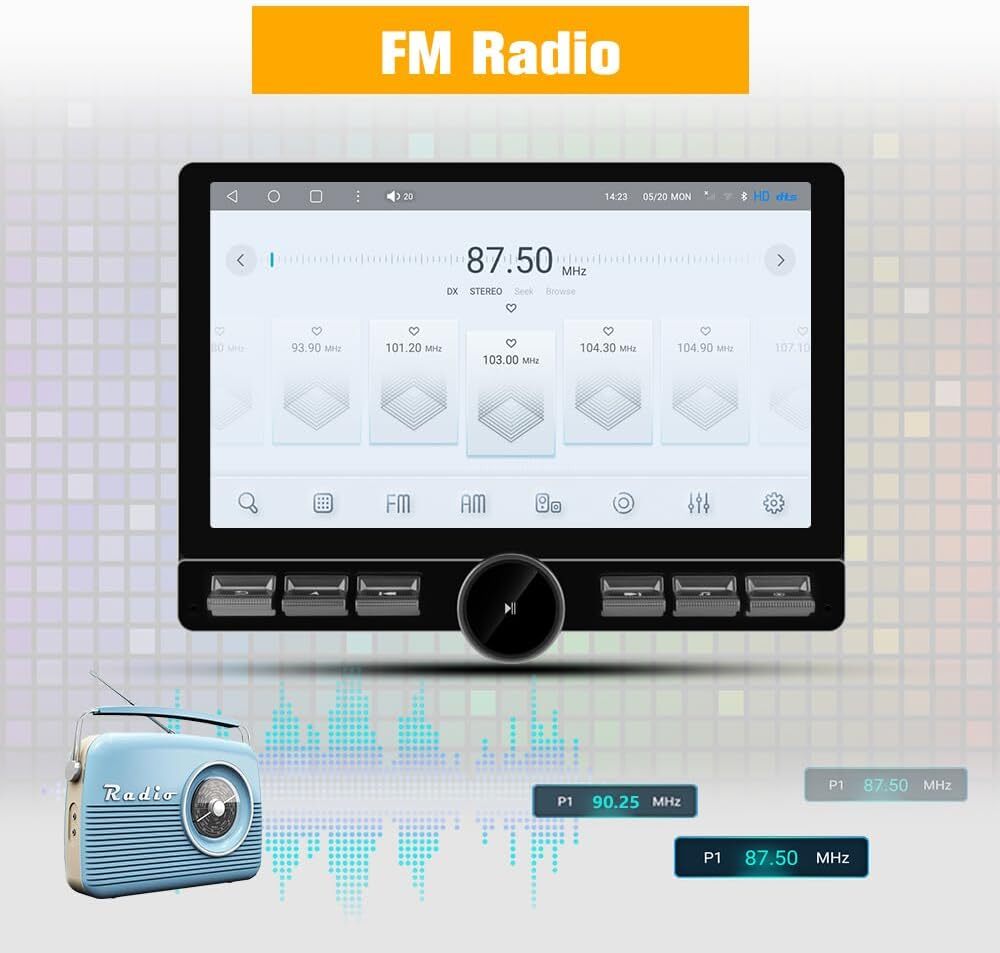 Car Stereo for Jeep Wrangler JK & Dodge Ram 1500/2500 Wireless CarPlay & Android