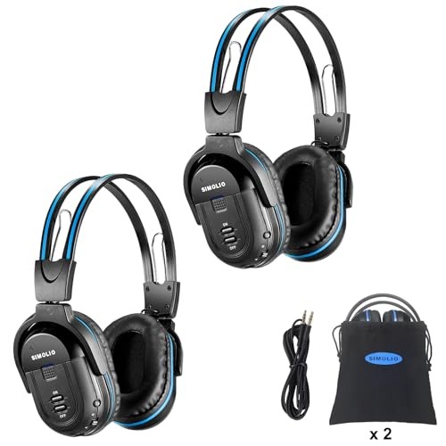 IR Headphones for Car DVD System, Universal 2 Channel Wireless Infrared